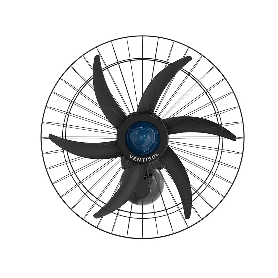 Ventilador de Parede Ventisol Falcon 60cm Preto Bivolt – Potente e