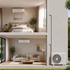 Ar-Condicionado Multi Split Inverter Elgin 18000 BTUs (2x Evaporadoras 12000 BTUs) Quente e Frio 220V