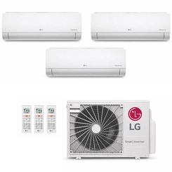 Ar-Condicionado Multi Split Inverter LG 21000BTUs (2x Evap HW 9000 + 1x Evap HW 12000) Quente e Frio 220V