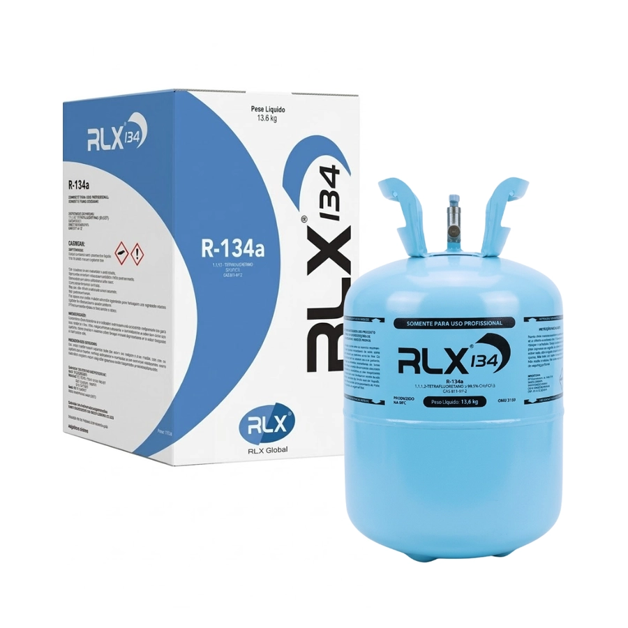 Gás Refrigerante RLX134 13,6kg Botija para Refrigeração Comercial